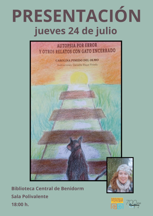 Cartel de la presentación del libro de Carolina Pinedo